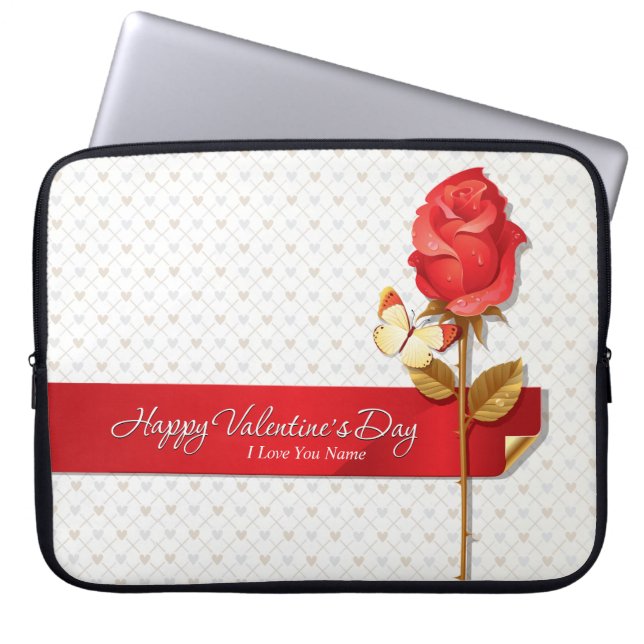 Lycklig valentin laptop sleeve för dag 9 (Framsidan)