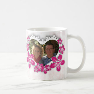 Lycklig valentin ram för dagfoto kaffemugg
