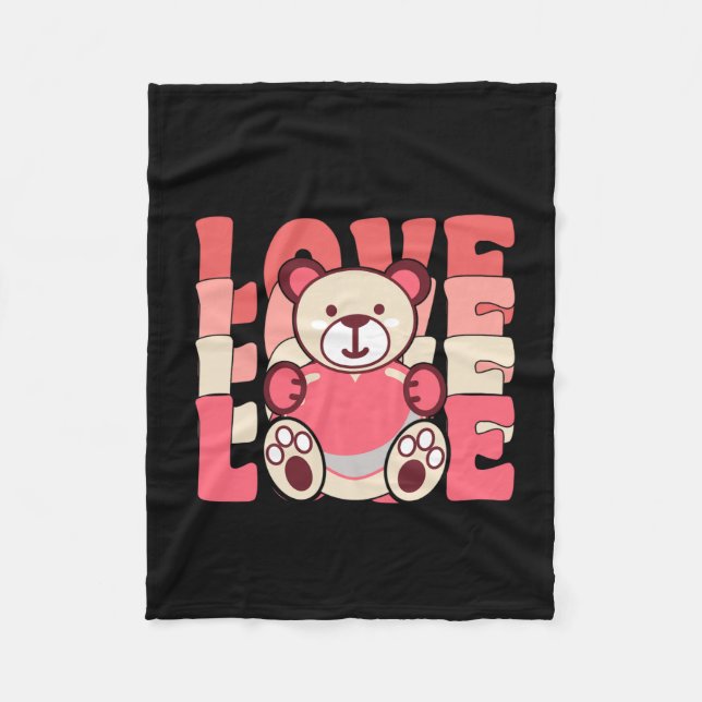 lycklig-valentin-s-dag fleecefilt (Framsidan)