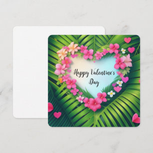 Lycklig Valentindagen Hawaiian Lei Heart Julkort