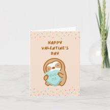 Lycklig Valentindagen Hug Me Candy Heart Sloth