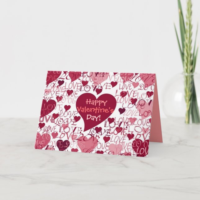 Lycklig Valentindagskort Helgkort (Framsida)