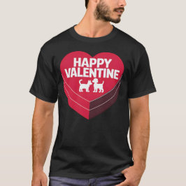 Lycklig Valentine, Chocolates & Hårig Friends Tshi T Shirt