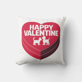 Lycklig Valentine, Chocs & Hårig Silhouette Kudde