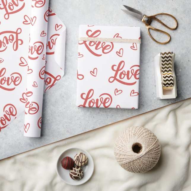 lycklig valentine dag kärlek du presentpapper (Hantverk)