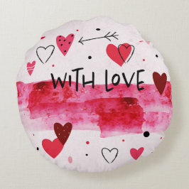 Lycklig Valentine dag Rund Kudde