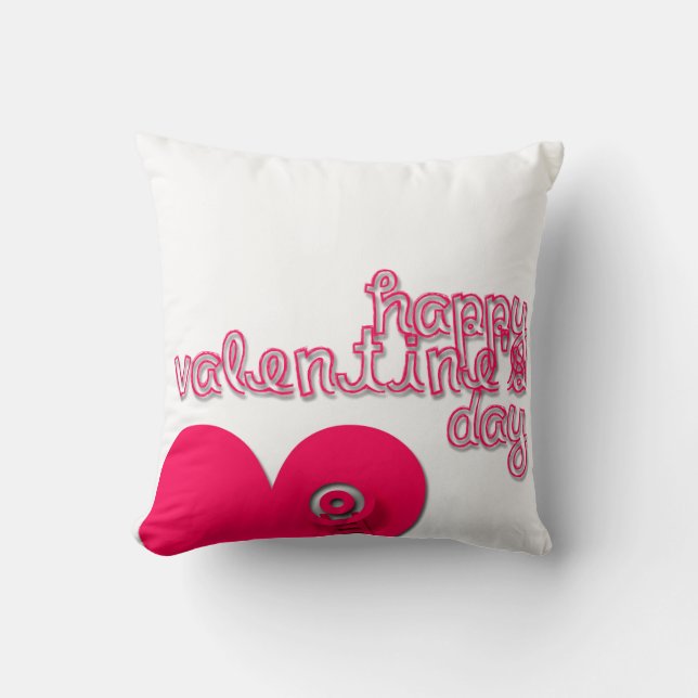 Lycklig Valentine Day Ladder Heart Squow Kudde (Framsida)