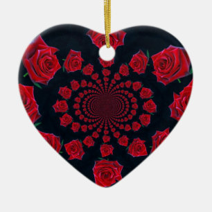 Lycklig Valentine Julgransprydnad Keramik
