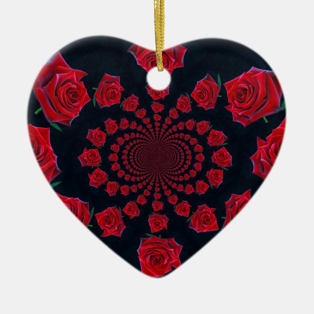 Lycklig Valentine Julgransprydnad Keramik (Framsidan)