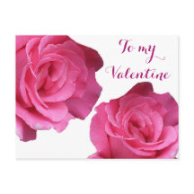 Lycklig Valentine kärlek söt rosa ros blommigt söt