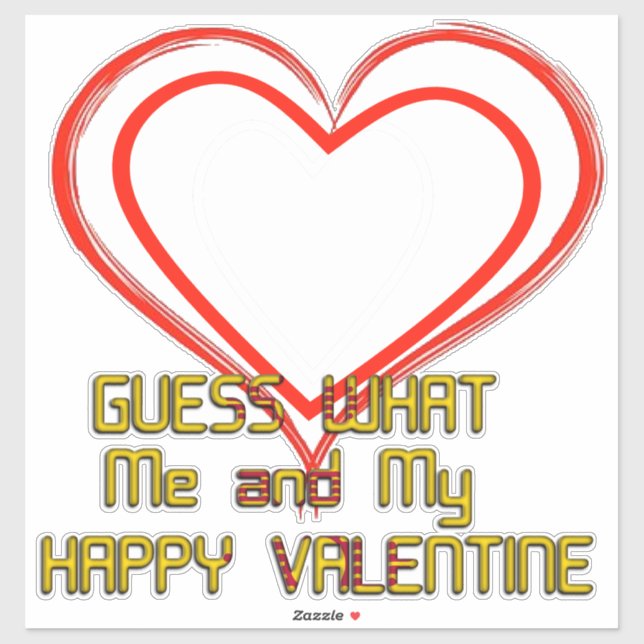 Lycklig Valentine Klistermärken (Ark)