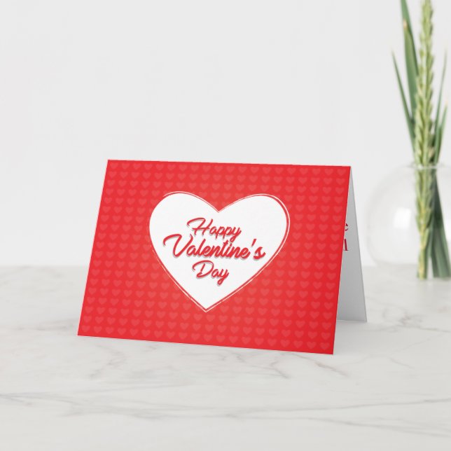 Lycklig Valentine-kort Helgkort (Framsida)