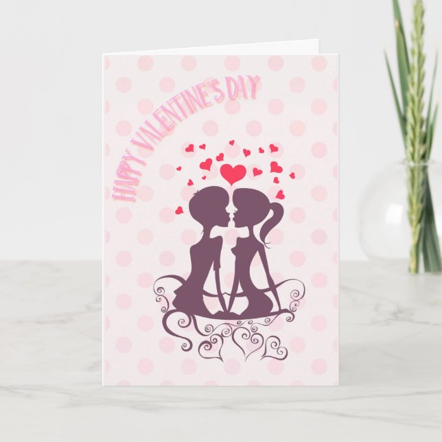 Lycklig Valentine-kort Helgkort (Framsida)