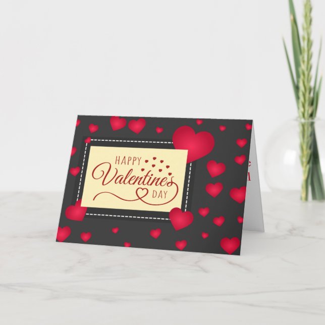 Lycklig Valentine-kort Helgkort (Framsida)