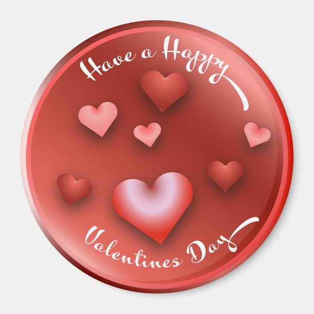 Lycklig Valentine Magnet (Framsidan)