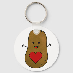 Lycklig Valentine Potato, Kärlek och Hearts Nyckelring