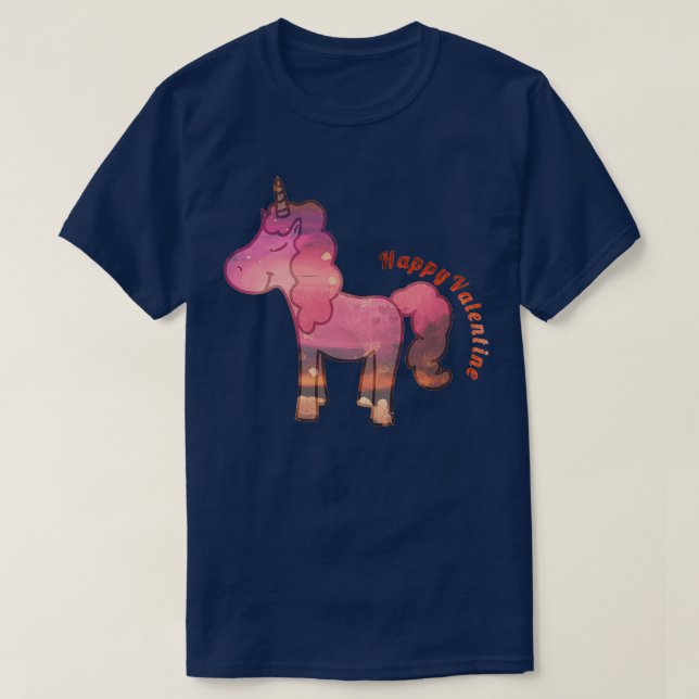 Lycklig Valentine T Shirt (Design framsida)
