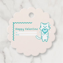 Lycklig Valentine Teal Kattunge