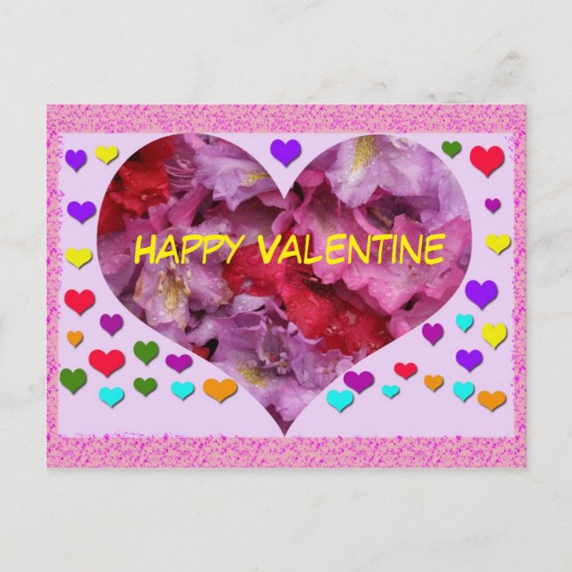 Lycklig Valentine vykort (Framsida)