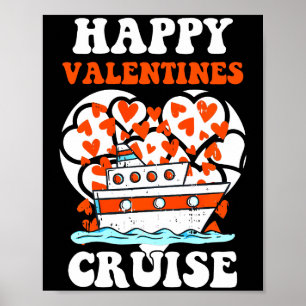 Lycklig Valentines Cruise Hearts Coola Cruising Poster