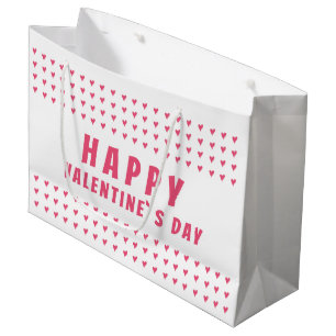 Lycklig Valentine's Day Rosa White Heart
