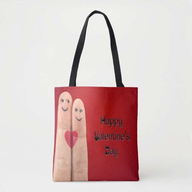 Lycklig Valentines Finger Tygkasse (Framsida)