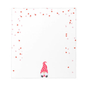 Lycklig Valentines Gnome Anteckningsblock