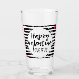 lycklig valentines kärlek kryp, alla hjärtans dag- glaskopp