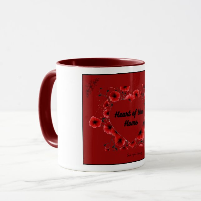 Lycklig Valentines mamma Mugg (Framsida vänster)