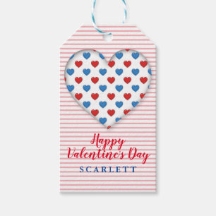 Lycklig Valentines Märkre Presentetikett