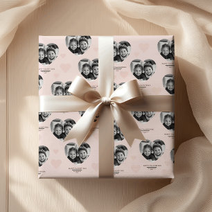 Lycklig Valentines Personlig Heart Photo Pastel Presentpapper