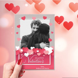 Lycklig Valentines Photo Red Rosa Hearts