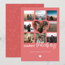 Lycklig Valentineser 9 Photo Collage Couple Family