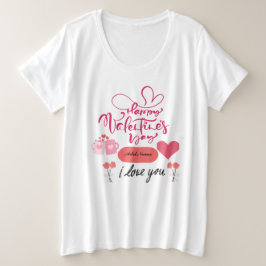 Lycklig Valentineser "I Kärlek You" T-Shirt