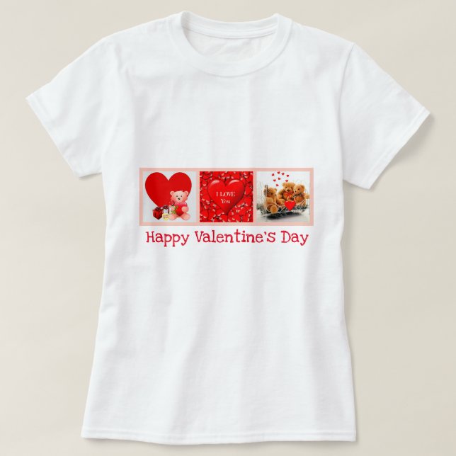 Lycklig Valentinesers T-Shirt-dag Tee Shirt (Design framsida)