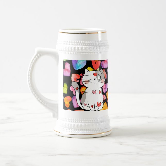 lycklig valentinkatter sejdel (Vänster)