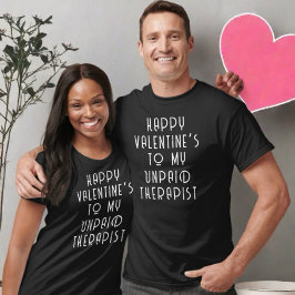 Lycklig Valentinpars roliga citattecken monogram T Shirt