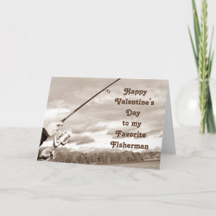 LYCKLIG *VALENTINS DAG * TILL MIN *FAVORITE FISHER KORT