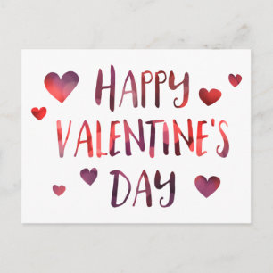 lycklig valentins dagskvinna helg vykort