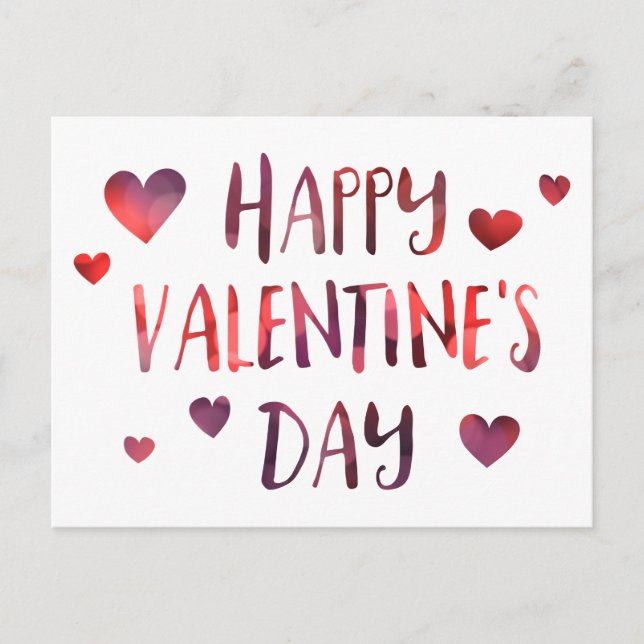 lycklig valentins dagskvinna helg vykort (Framsida)