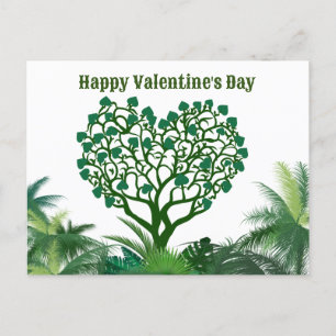 lycklig valentins grönt naturgåva helg vykort