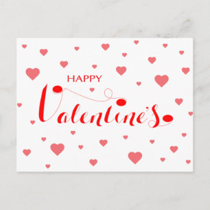 LYCKLIG VALENTINS med röda hörn Helg Vykort