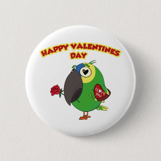 lycklig valentinspapegoja knapp