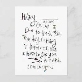 Lycklig (valfritt helgdag) helg vykort