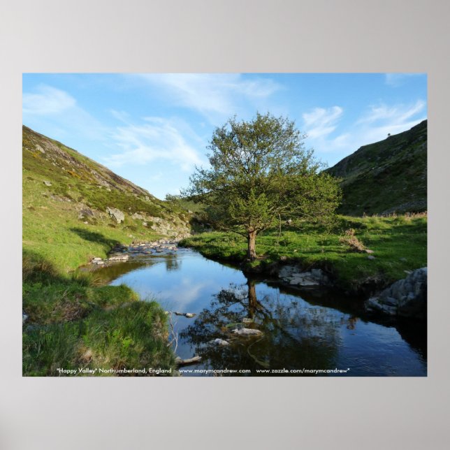 Lycklig Valley, Northumberland England Poster (Framsidan)