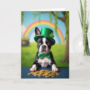 Lycklig Valp Shamrock-kort Kort