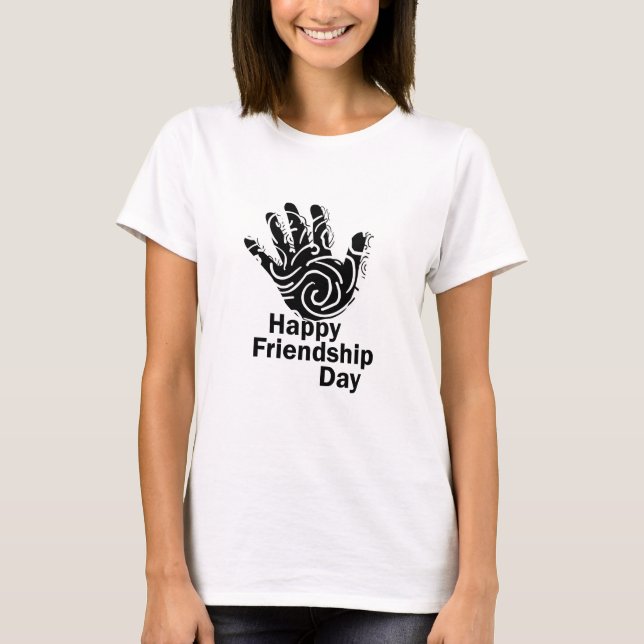 Lycklig vänskap dag t shirt (Framsida)