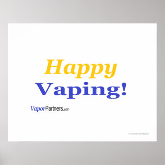 Lycklig Vaping Poster för det speciella tillfället