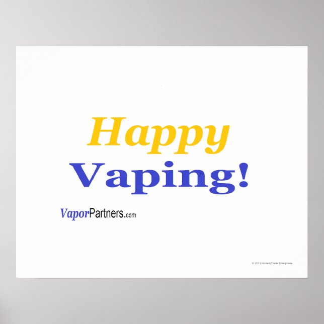Lycklig Vaping Poster för det speciella tillfället (Framsidan)