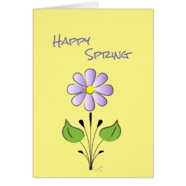 Lycklig Vår, Blommigt Påsk Modern Hälsningskort